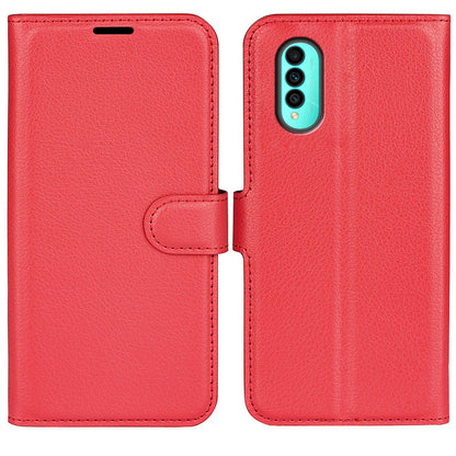 For Wiko T50 4G Litchi Texture Magnetic Clasp PU Leather Stand Phone Case Anti-scratch Wallet Protective Cover