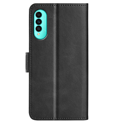 For Wiko T50 4G Double Magnetic Clasp Phone Case Shockproof Textured PU Leather TPU Wallet Stand Cover