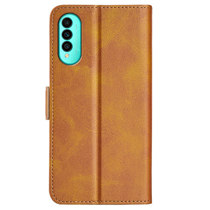 For Wiko T50 4G Double Magnetic Clasp Phone Case Shockproof Textured PU Leather TPU Wallet Stand Cover