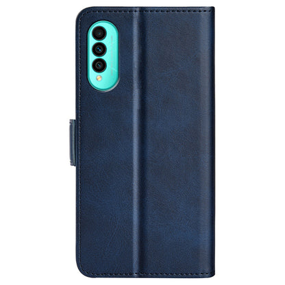 For Wiko T50 4G Double Magnetic Clasp Phone Case Shockproof Textured PU Leather TPU Wallet Stand Cover