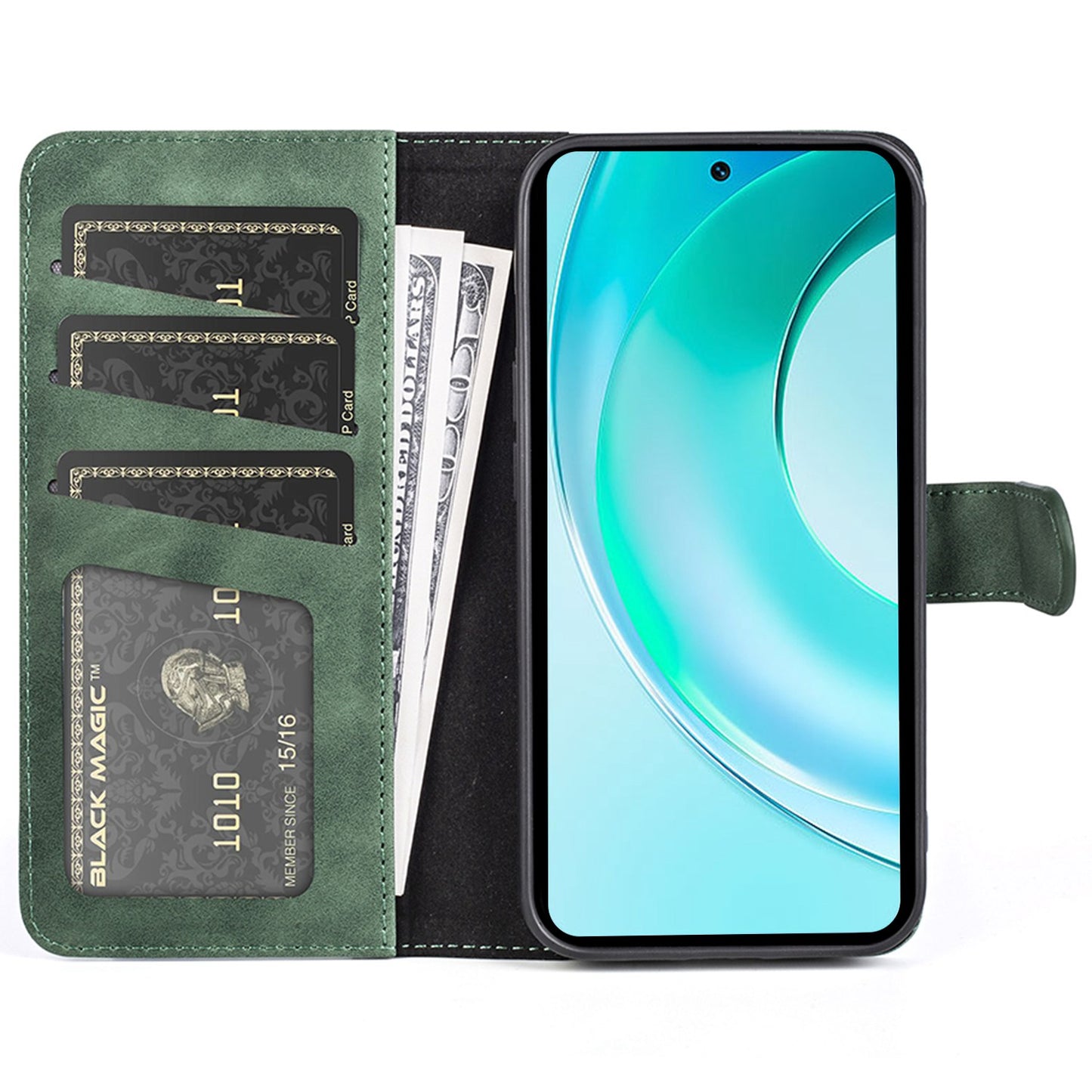 For Wiko T50 4G Color Splicing Phone Flip Leather Wallet Case Stand Scratch-resistant Cellphone Protective Cover