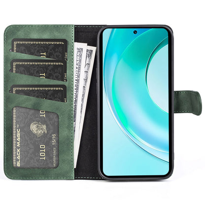 For Wiko T50 4G Color Splicing Phone Flip Leather Wallet Case Stand Scratch-resistant Cellphone Protective Cover