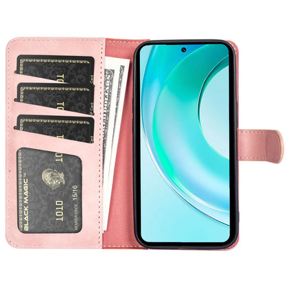 For Wiko T50 4G Color Splicing Phone Flip Leather Wallet Case Stand Scratch-resistant Cellphone Protective Cover