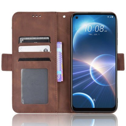 For HTC Desire 22 Pro 5G Bump Proof PU Leather Flip Wallet Case Multiple Card Slots Stand Magnetic Mobile Phone Cover