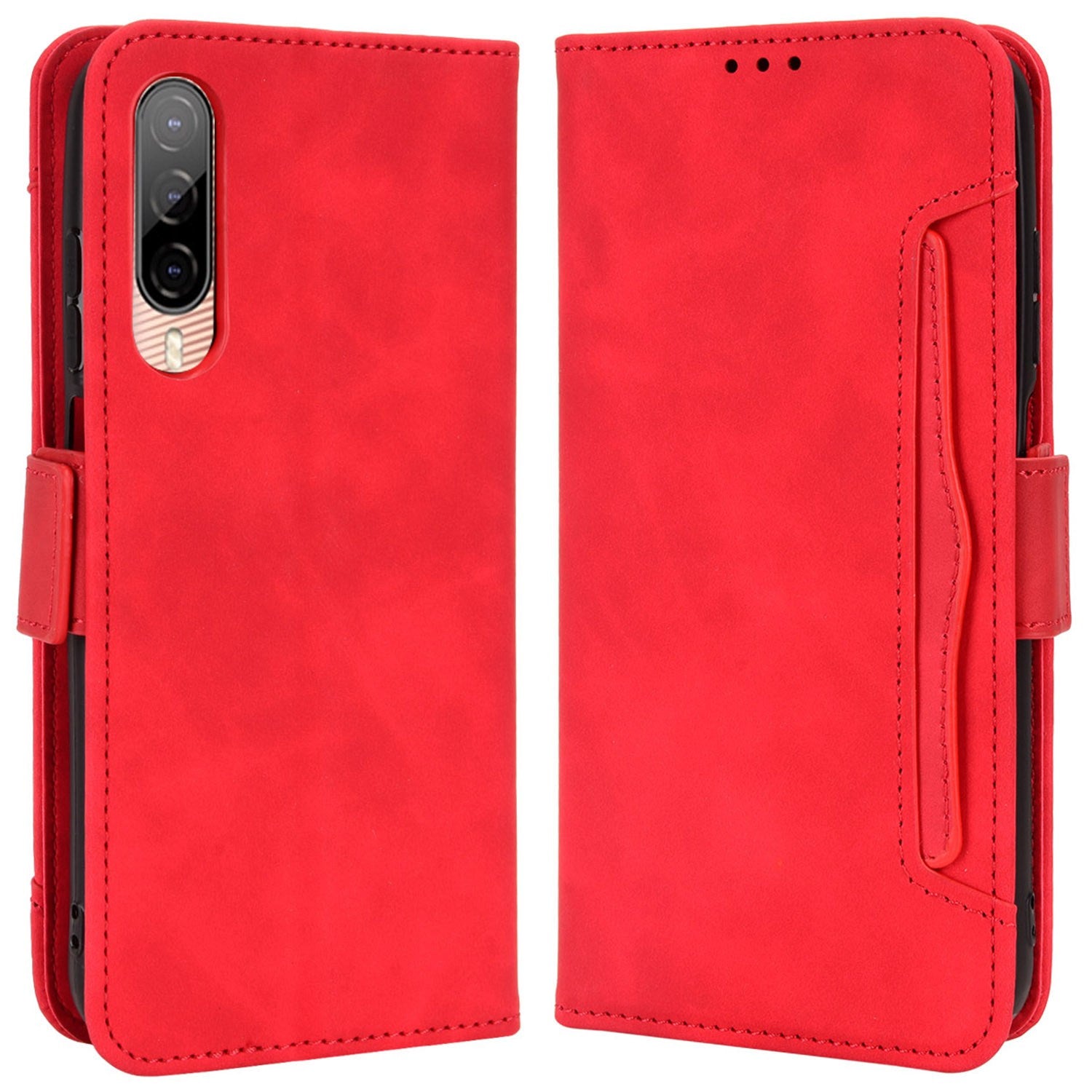 For HTC Desire 22 Pro 5G Bump Proof PU Leather Flip Wallet Case Multiple Card Slots Stand Magnetic Mobile Phone Cover