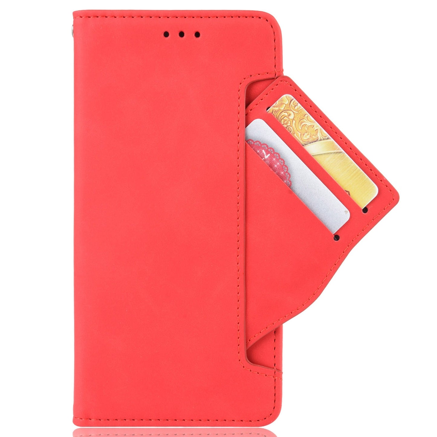 For HTC Desire 22 Pro 5G Bump Proof PU Leather Flip Wallet Case Multiple Card Slots Stand Magnetic Mobile Phone Cover