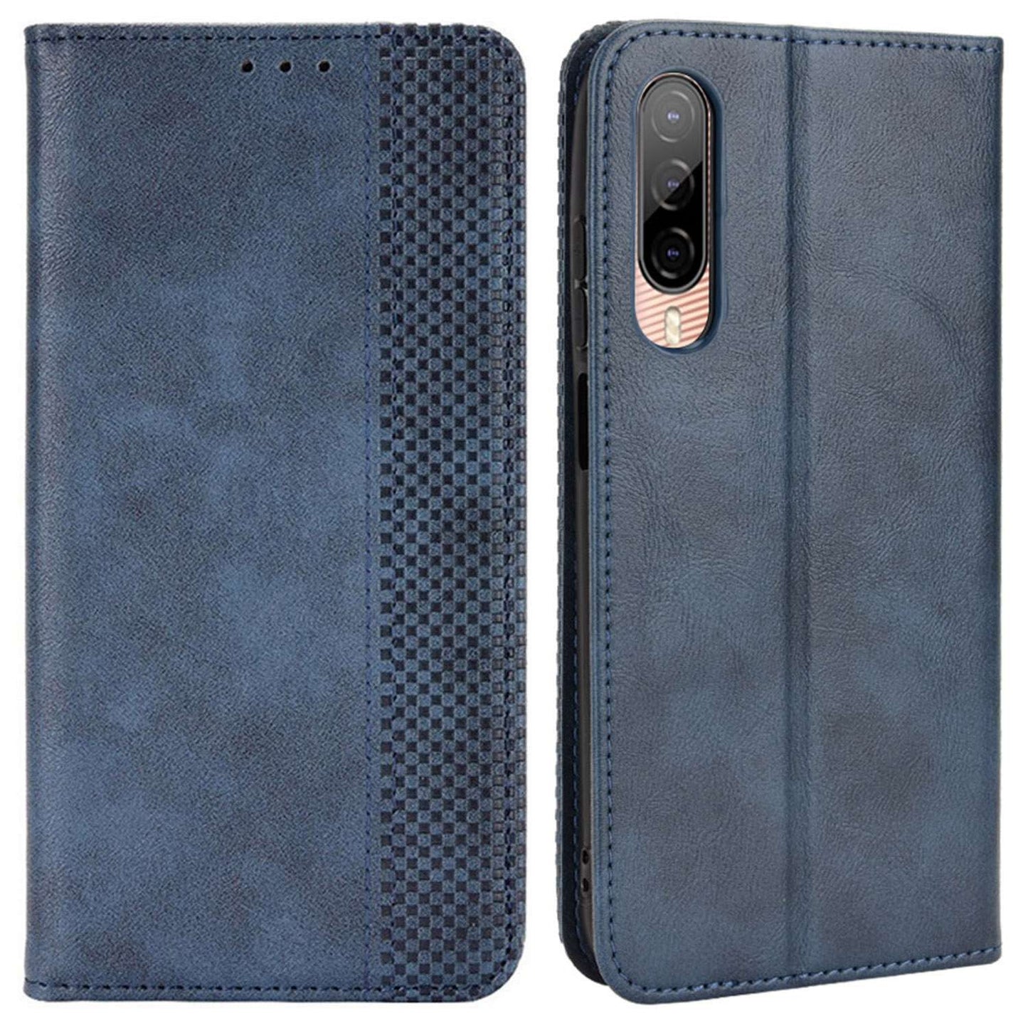 For HTC Desire 22 Pro 5G Auto Closing Magnetic Retro PU Leather Wallet Design Case Stand Function Phone Shell Cover