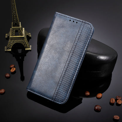 For HTC Desire 22 Pro 5G Auto Closing Magnetic Retro PU Leather Wallet Design Case Stand Function Phone Shell Cover