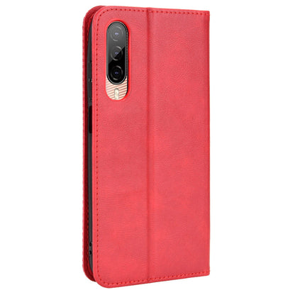 For HTC Desire 22 Pro 5G Auto Closing Magnetic Retro PU Leather Wallet Design Case Stand Function Phone Shell Cover