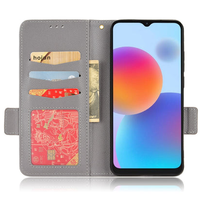 For ZTE Blade A52 Fall Proof Cell Phone Case Magnetic Wallet Stand PU Leather Litchi Texture Shell