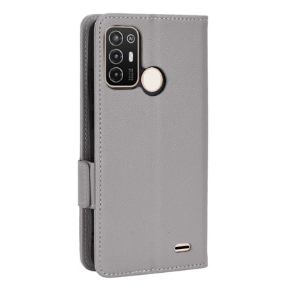 For ZTE Blade A52 Fall Proof Cell Phone Case Magnetic Wallet Stand PU Leather Litchi Texture Shell