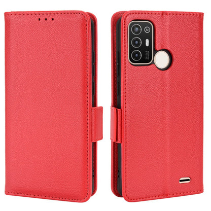 For ZTE Blade A52 Fall Proof Cell Phone Case Magnetic Wallet Stand PU Leather Litchi Texture Shell