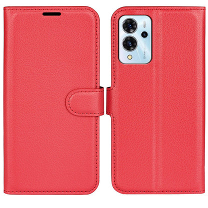 For ZTE Blade V40 Pro Shockproof Litchi Texture Folio Flip Phone Case PU Leather TPU Wallet Stand Cover