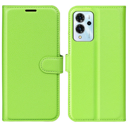 For ZTE Blade V40 Pro Shockproof Litchi Texture Folio Flip Phone Case PU Leather TPU Wallet Stand Cover