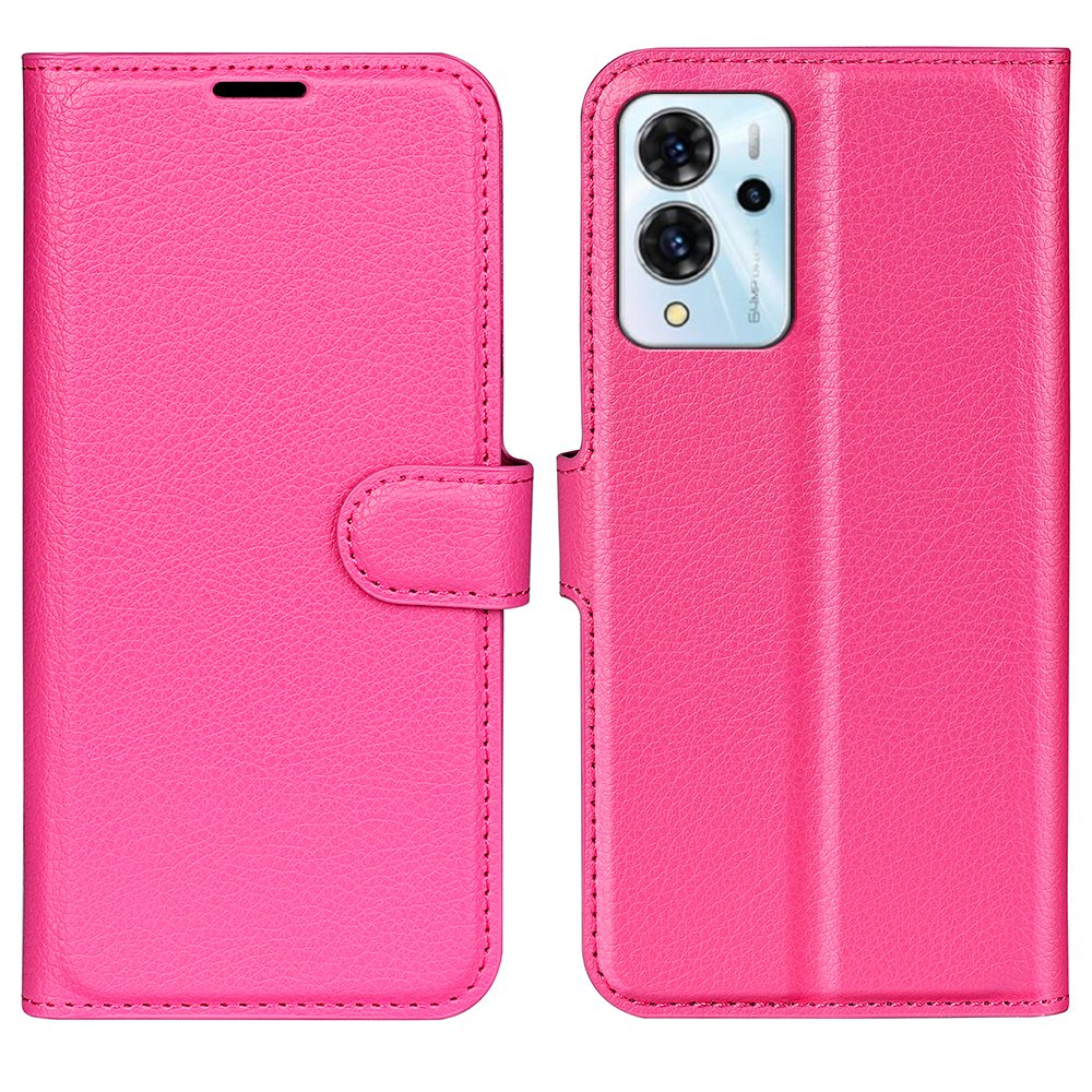 For ZTE Blade V40 Pro Shockproof Litchi Texture Folio Flip Phone Case PU Leather TPU Wallet Stand Cover