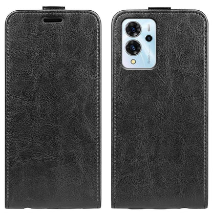 For ZTE Blade V40 Pro Vertical Flip Card Holder Crazy Horse Texture Phone Case Wear-resistant PU Leather TPU Well-protected Cover