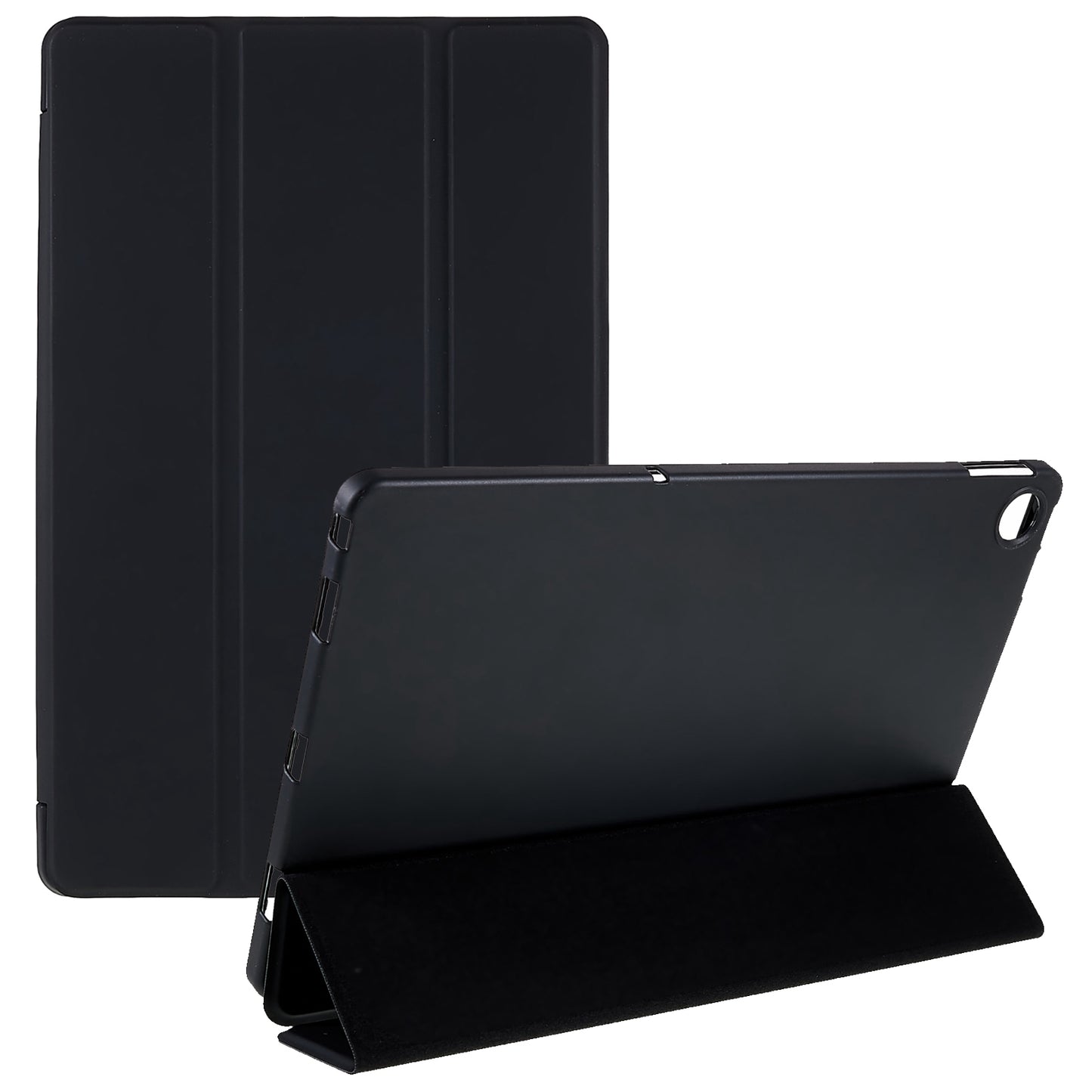 For Lenovo Tab M10 Plus (Gen 3) Light Thin Anti-wear PU Tablet Case Matte TPU Trifold Stand Cover