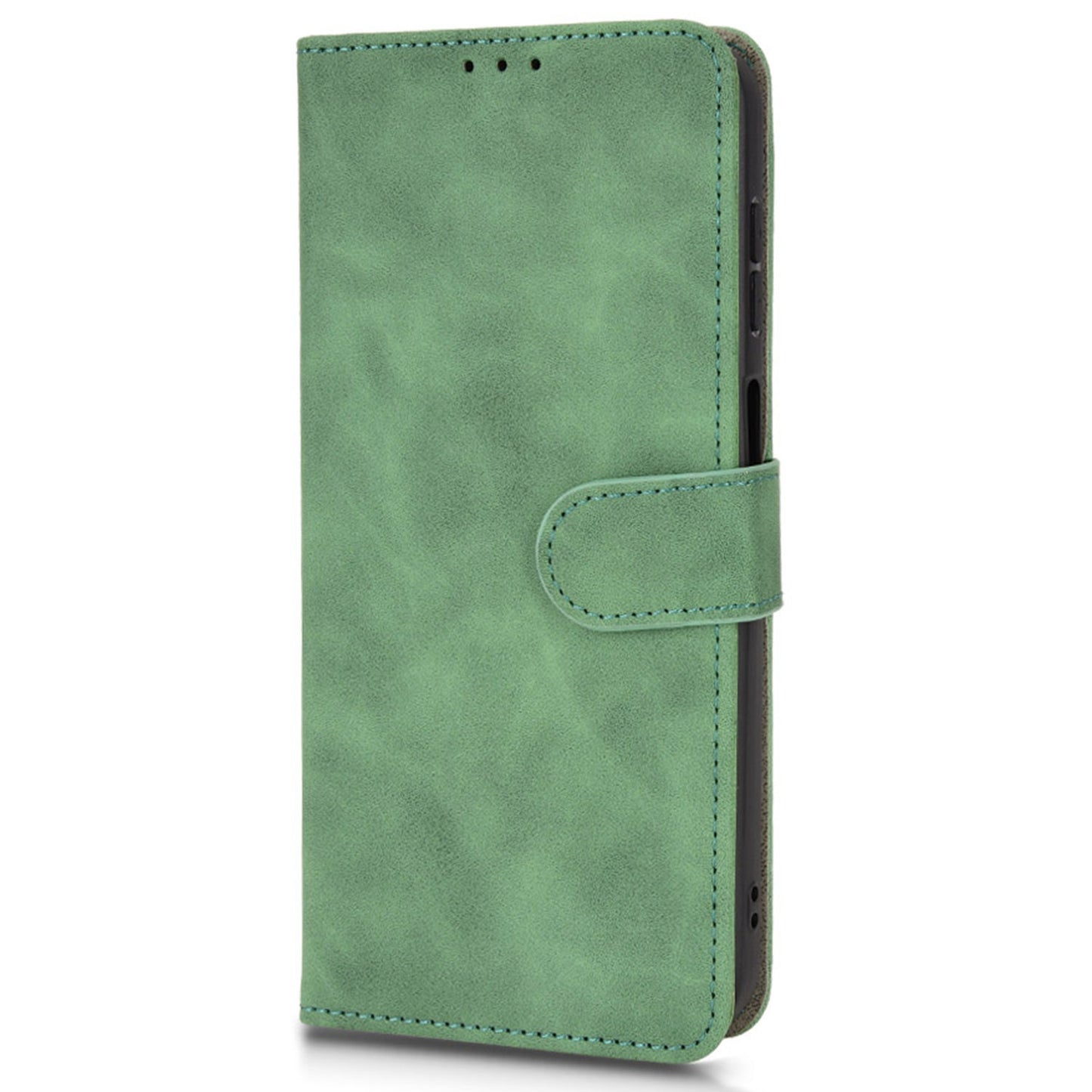 For HTC Desire 22 Pro 5G Drop-proof PU Leather Folio Flip Case Skin-touch Feeling Stand Wallet Phone Cover with Strap