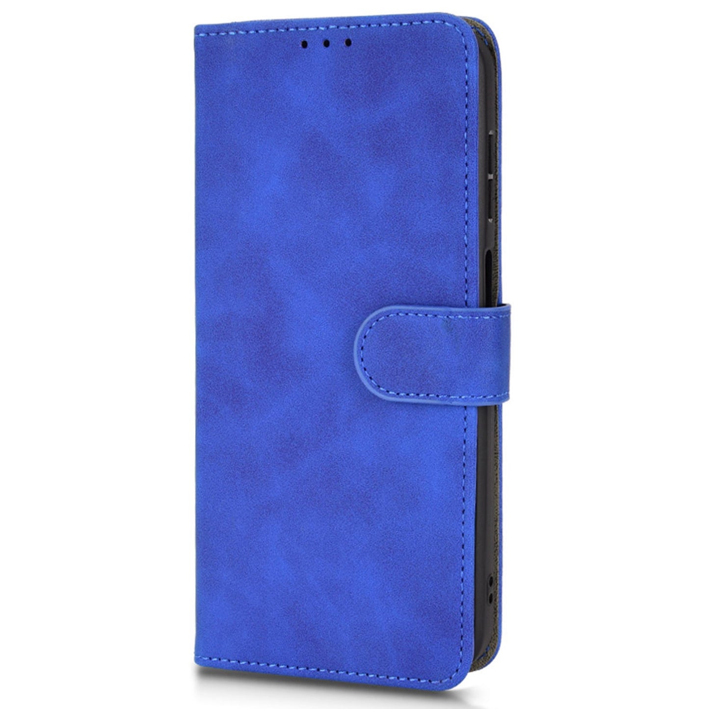 For HTC Desire 22 Pro 5G Drop-proof PU Leather Folio Flip Case Skin-touch Feeling Stand Wallet Phone Cover with Strap