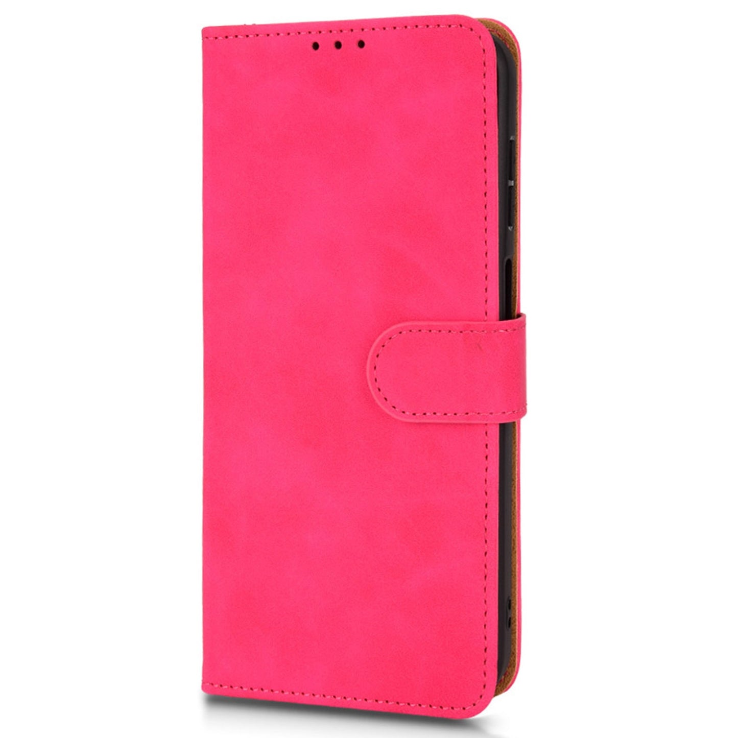 For HTC Desire 22 Pro 5G Drop-proof PU Leather Folio Flip Case Skin-touch Feeling Stand Wallet Phone Cover with Strap