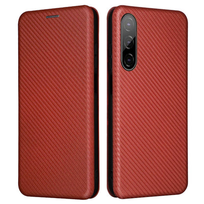 For HTC Desire 22 Pro 5G Card Holder Carbon Fiber Texture PU Leather Case Stand Phone Cover