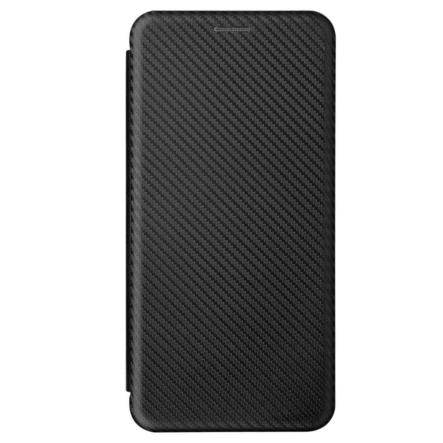 For HTC Desire 22 Pro 5G Card Holder Carbon Fiber Texture PU Leather Case Stand Phone Cover