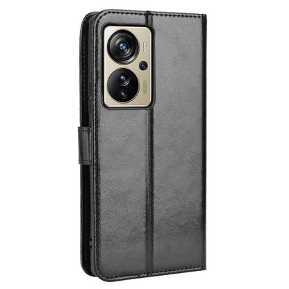 For ZTE Axon 40 Pro 5G Crazy Horse Texture Magnetic Handbag PU Leather Wallet Stand Inner TPU Anti-Scratch Flip Cover with Strap