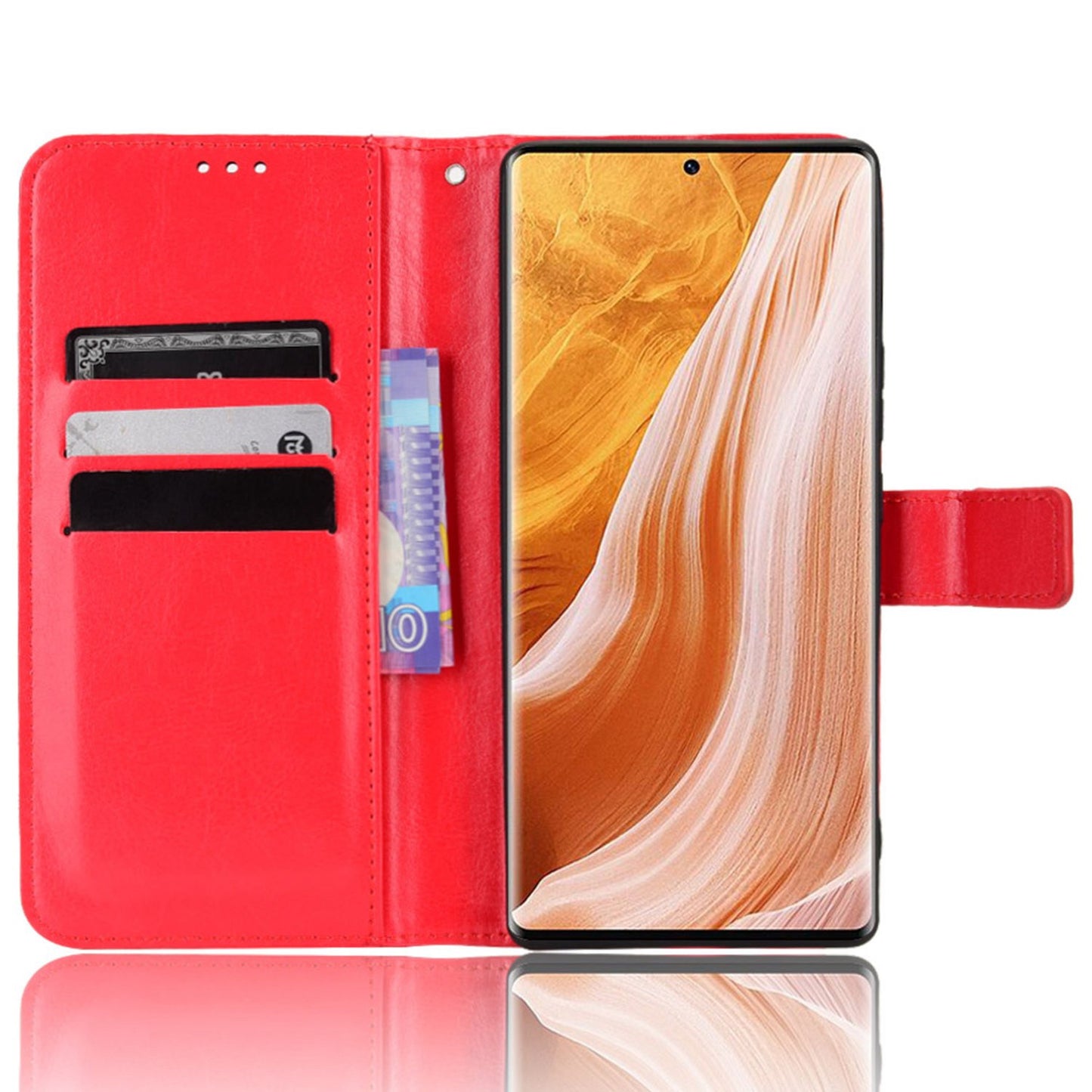 For ZTE Axon 40 Pro 5G Crazy Horse Texture Magnetic Handbag PU Leather Wallet Stand Inner TPU Anti-Scratch Flip Cover with Strap