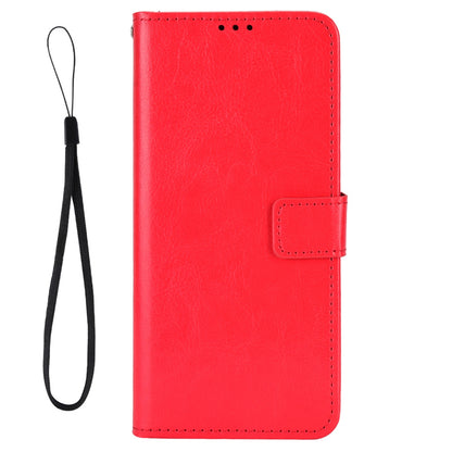 For ZTE Axon 40 Pro 5G Crazy Horse Texture Magnetic Handbag PU Leather Wallet Stand Inner TPU Anti-Scratch Flip Cover with Strap