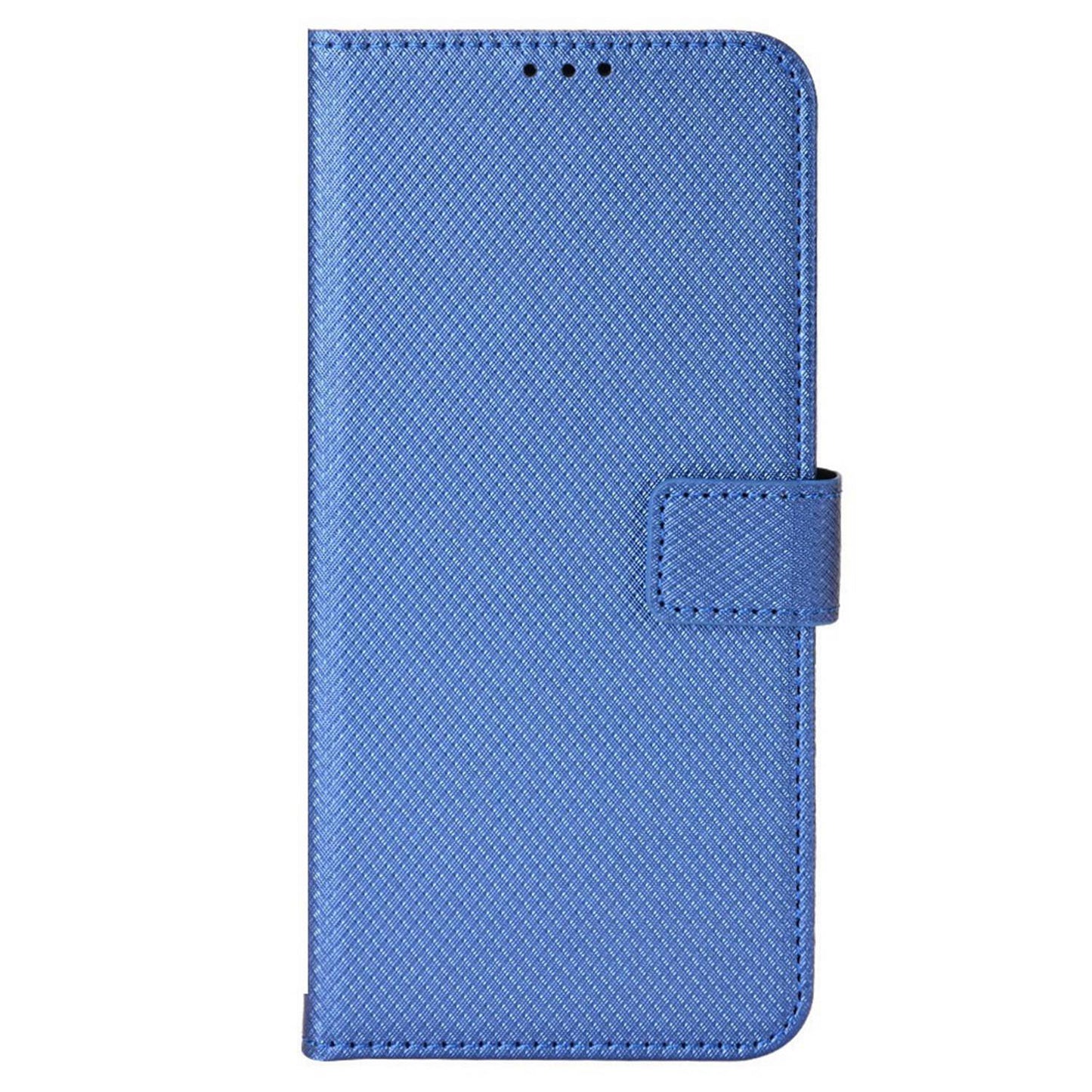 For ZTE Axon 40 Pro 5G PU Leather Folio Case Stand Book Design Diamond Texture Magnetic Closure Flip Wallet Cover with Strap