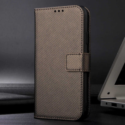 For ZTE Axon 40 Pro 5G PU Leather Folio Case Stand Book Design Diamond Texture Magnetic Closure Flip Wallet Cover with Strap