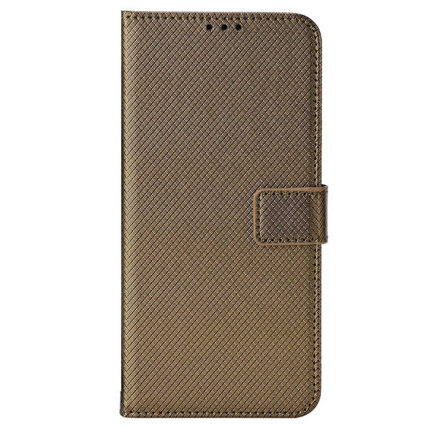 For ZTE Axon 40 Pro 5G PU Leather Folio Case Stand Book Design Diamond Texture Magnetic Closure Flip Wallet Cover with Strap