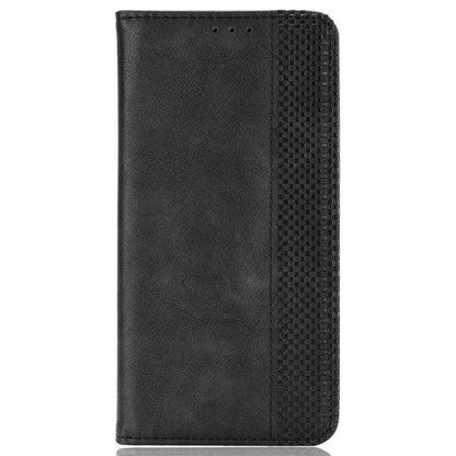 For ZTE Axon 40 Pro 5G Vintage PU Leather Wallet Case Hands-Free Stand Magnetic Absorption Flip Folio Cover