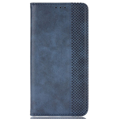 For ZTE Axon 40 Pro 5G Vintage PU Leather Wallet Case Hands-Free Stand Magnetic Absorption Flip Folio Cover