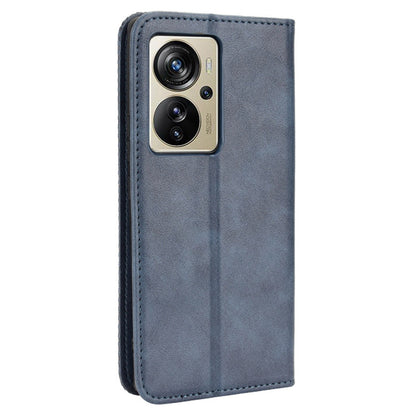 For ZTE Axon 40 Pro 5G Vintage PU Leather Wallet Case Hands-Free Stand Magnetic Absorption Flip Folio Cover