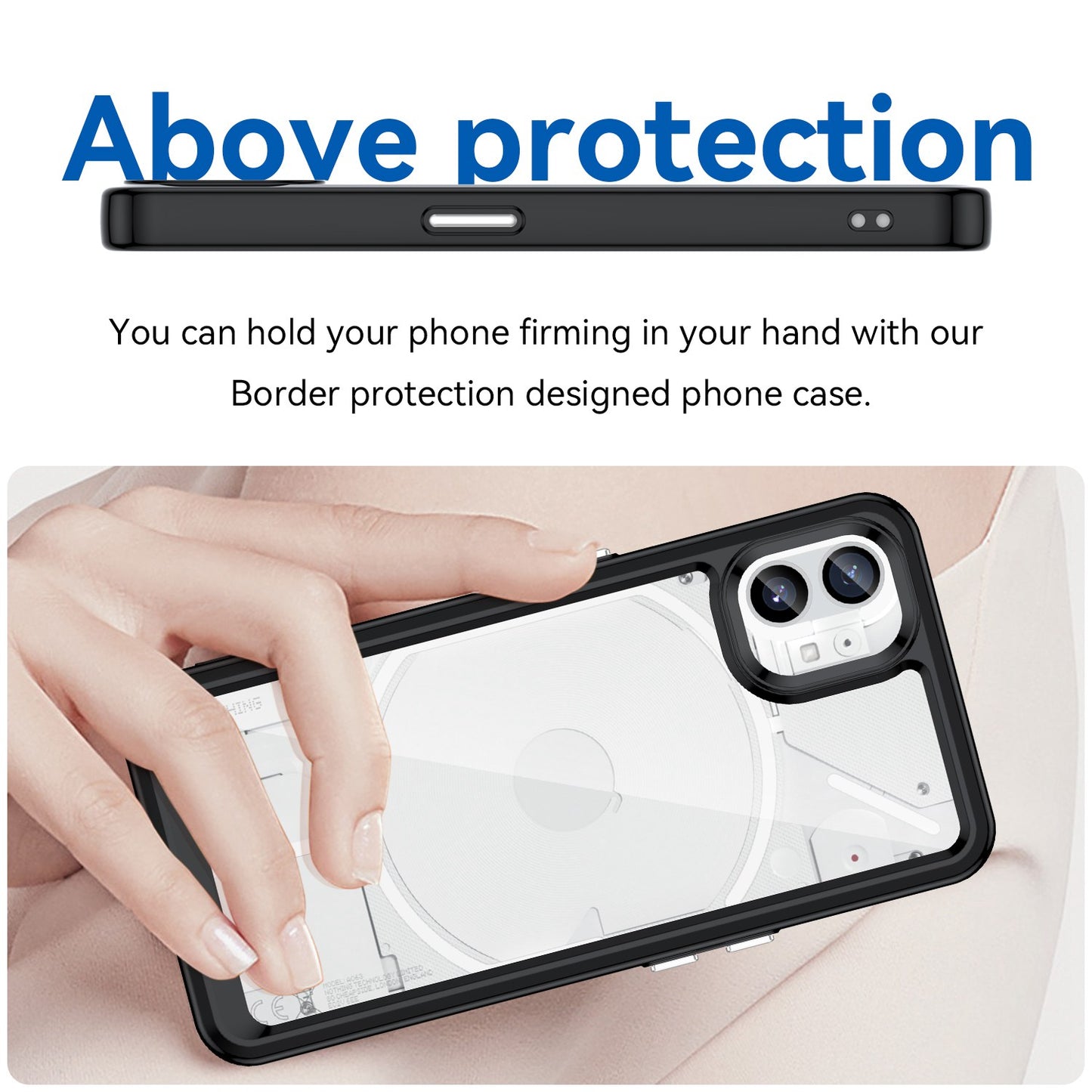 Anti-drop Phone Case for Nothing phone (1) 5G, Scratch-resistant Hybrid TPU + Acrylic Back Cover