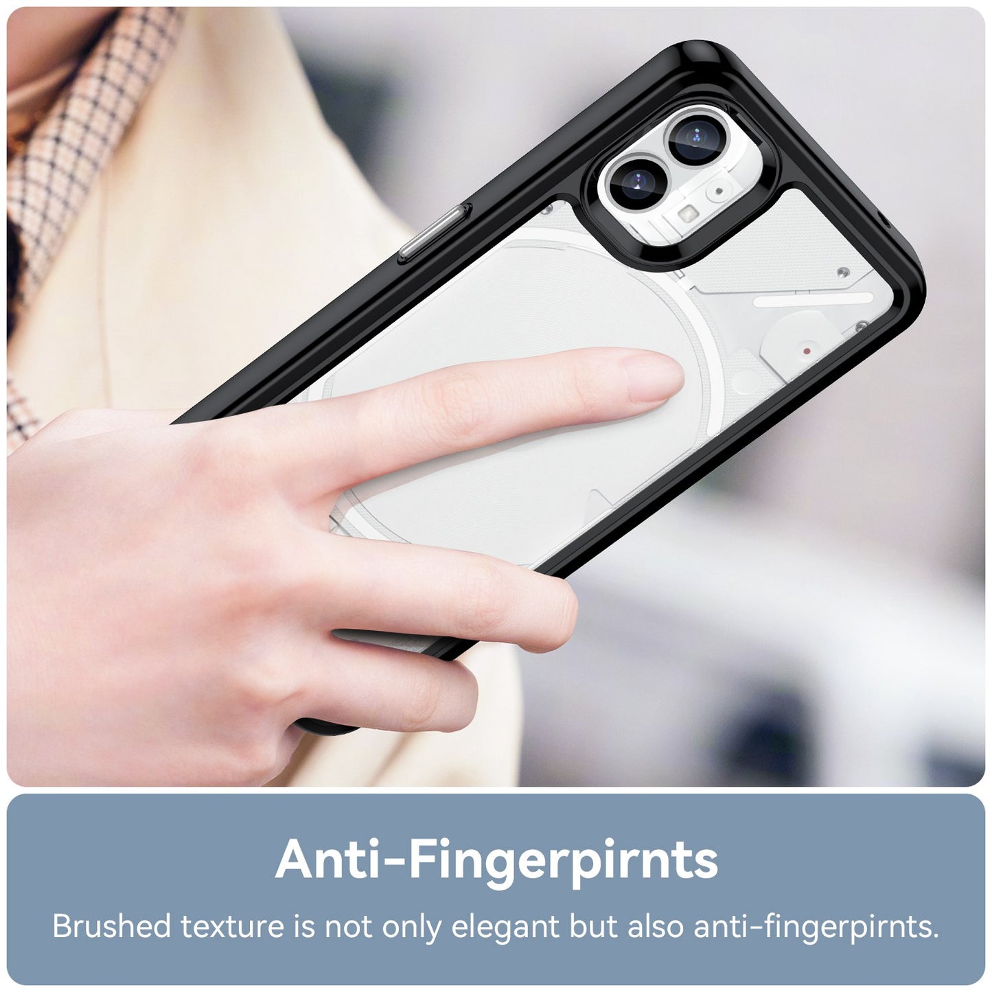 Anti-drop Phone Case for Nothing phone (1) 5G, Scratch-resistant Hybrid TPU + Acrylic Back Cover