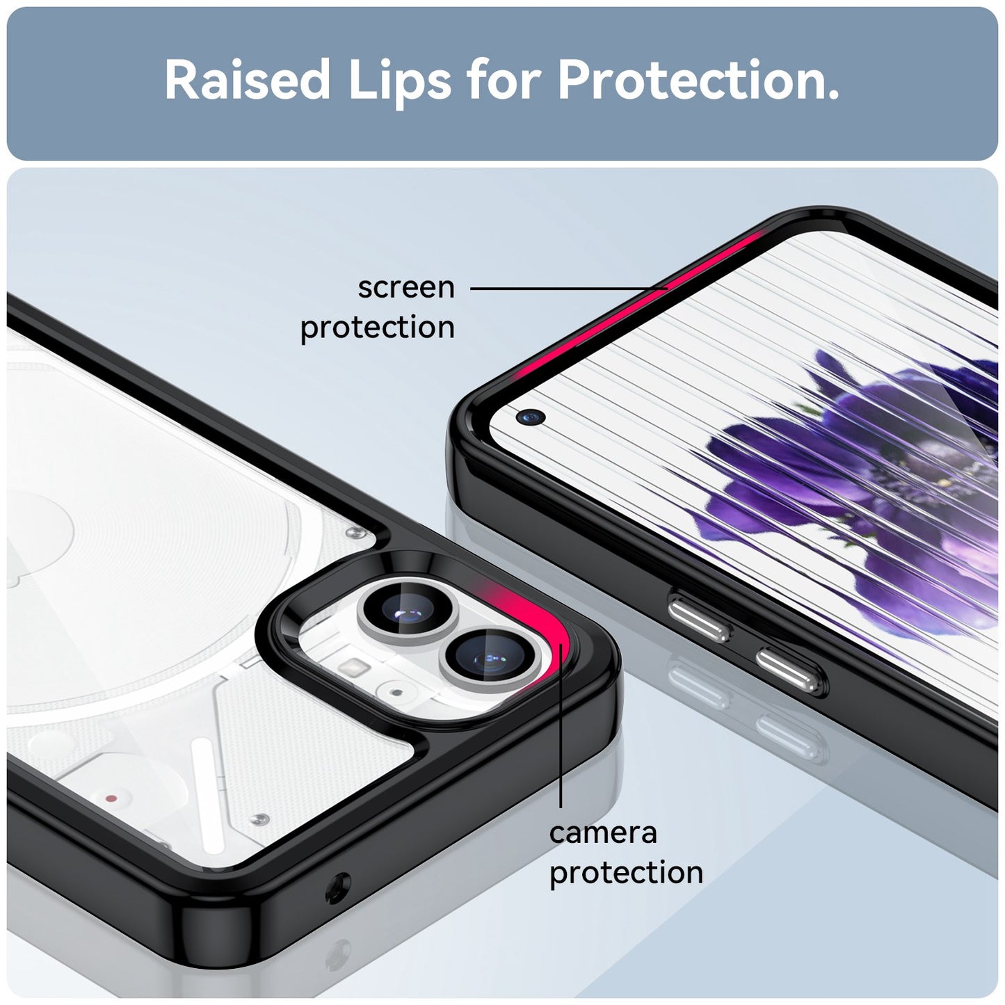 Anti-drop Phone Case for Nothing phone (1) 5G, Scratch-resistant Hybrid TPU + Acrylic Back Cover