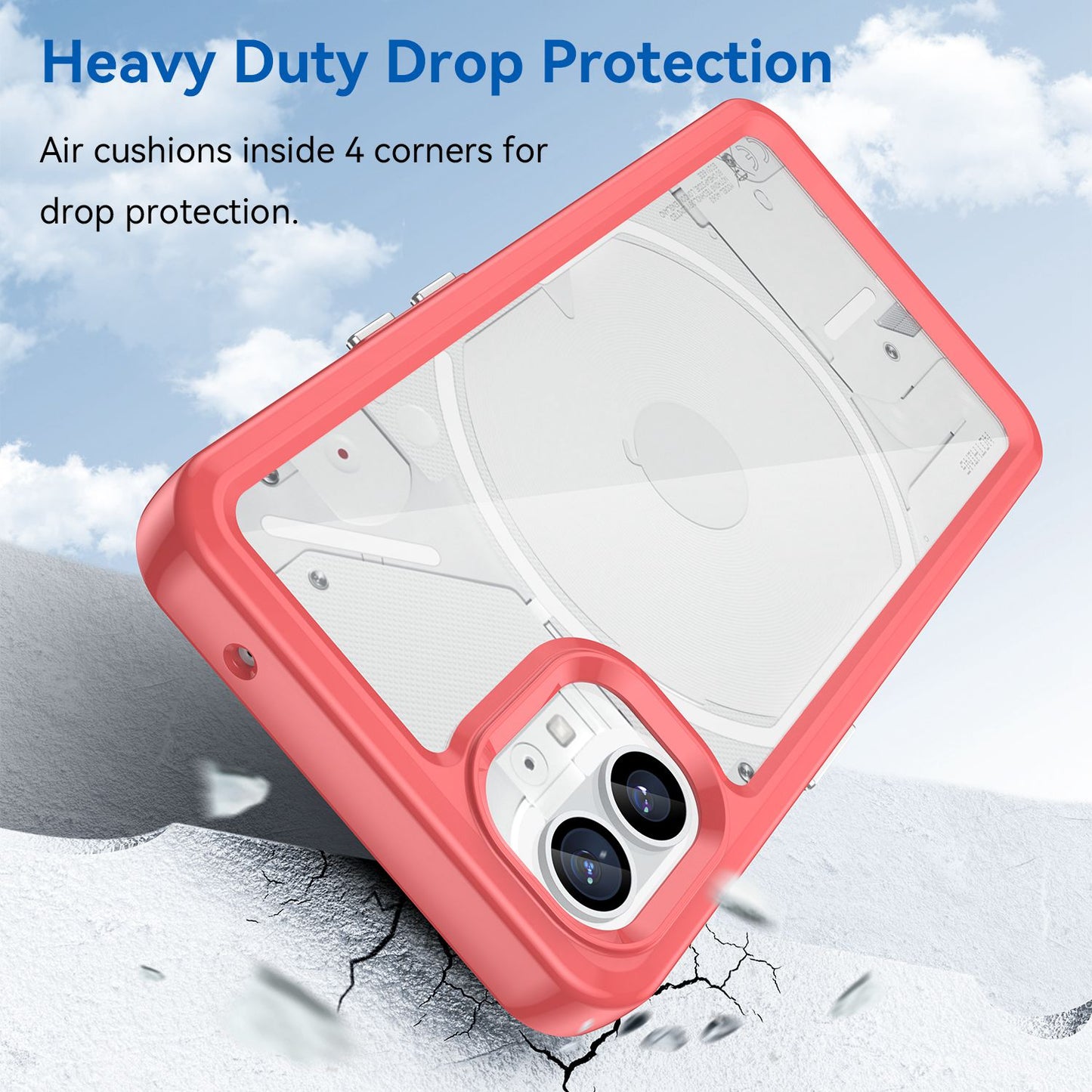 Anti-drop Phone Case for Nothing phone (1) 5G, Scratch-resistant Hybrid TPU + Acrylic Back Cover