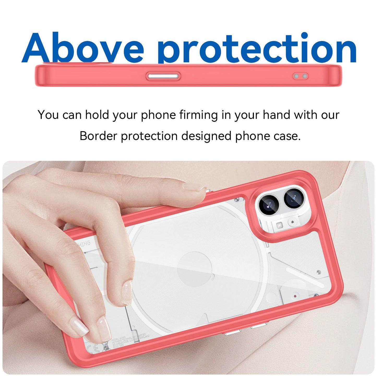 Anti-drop Phone Case for Nothing phone (1) 5G, Scratch-resistant Hybrid TPU + Acrylic Back Cover