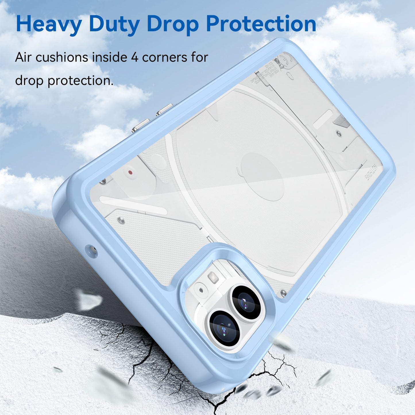 Anti-drop Phone Case for Nothing phone (1) 5G, Scratch-resistant Hybrid TPU + Acrylic Back Cover