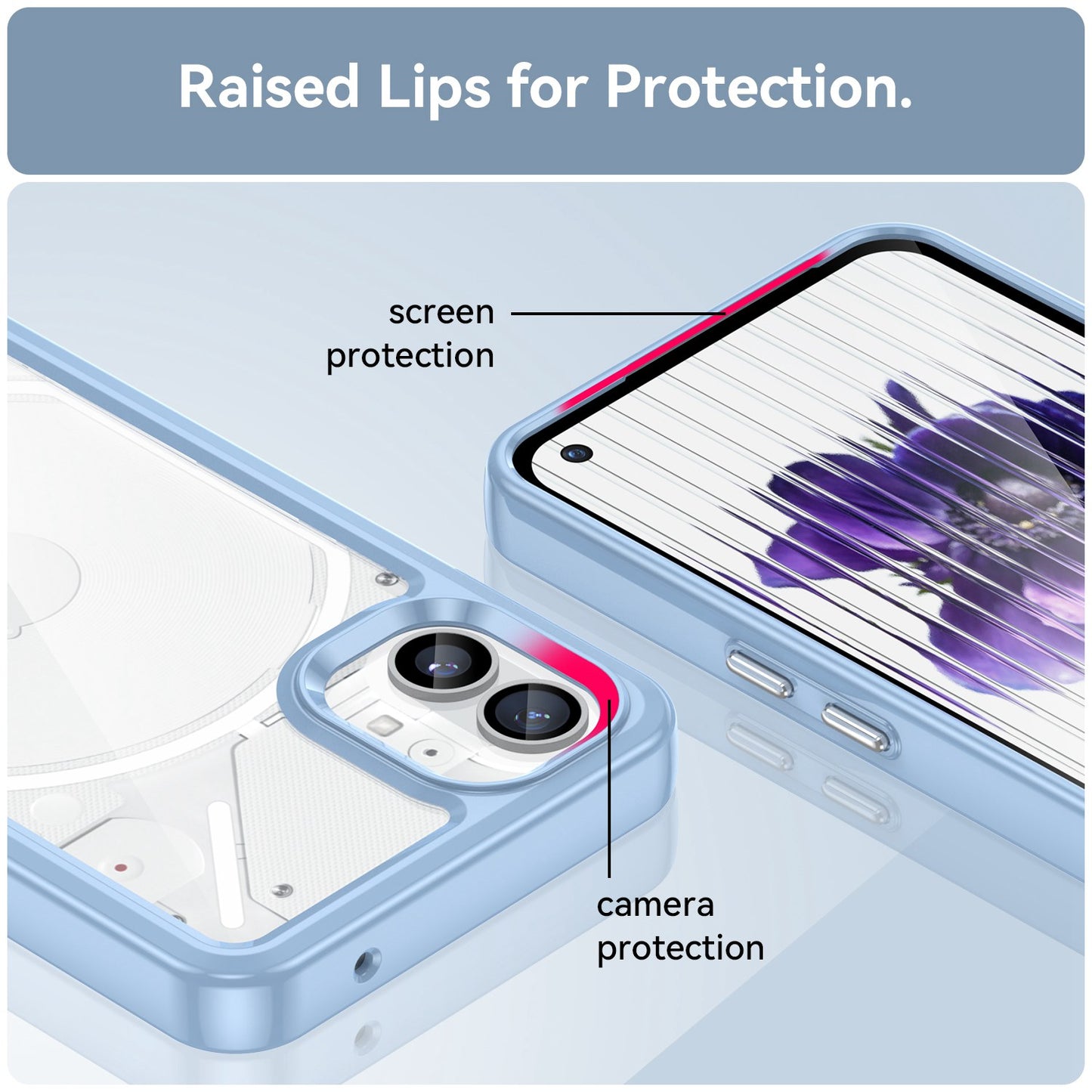 Anti-drop Phone Case for Nothing phone (1) 5G, Scratch-resistant Hybrid TPU + Acrylic Back Cover