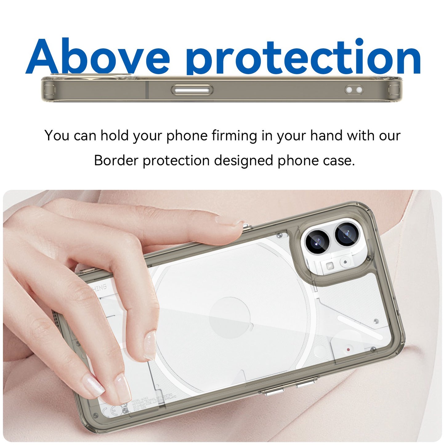 Anti-drop Phone Case for Nothing phone (1) 5G, Scratch-resistant Hybrid TPU + Acrylic Back Cover