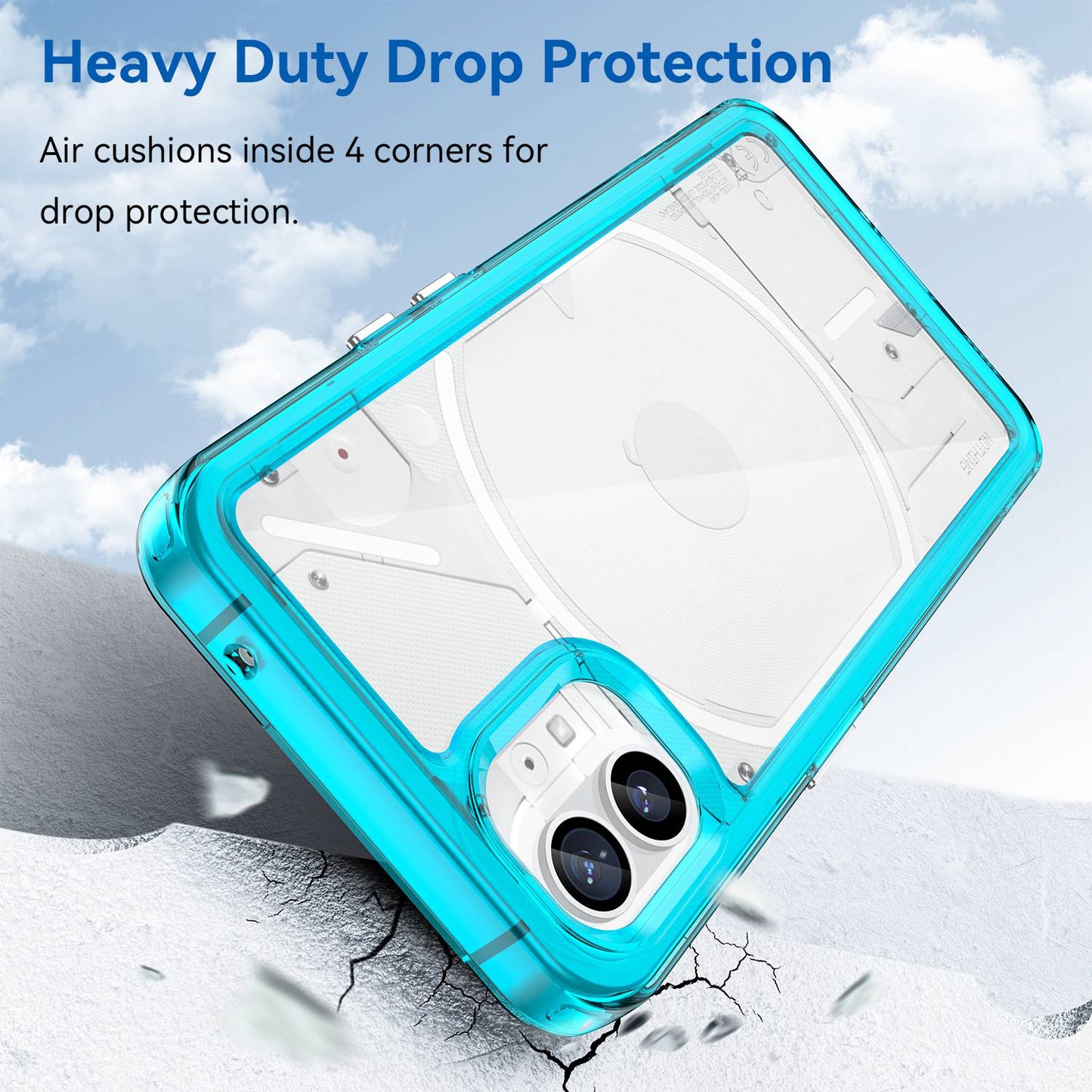 Anti-drop Phone Case for Nothing phone (1) 5G, Scratch-resistant Hybrid TPU + Acrylic Back Cover