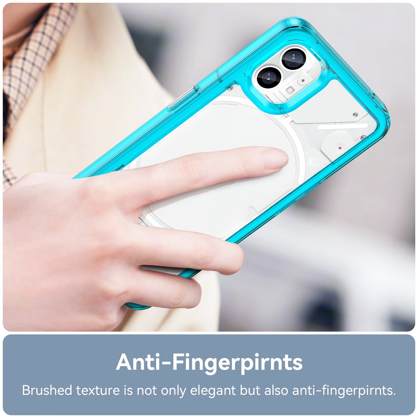 Anti-drop Phone Case for Nothing phone (1) 5G, Scratch-resistant Hybrid TPU + Acrylic Back Cover