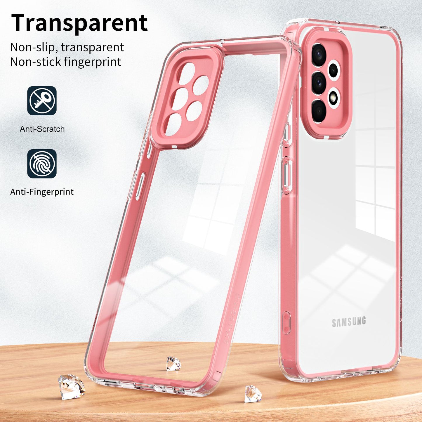 For Samsung Galaxy A52 4G / A52 5G / A52s 5G 3-in-1 Design Clear TPU + PC Phone Drop-proof Case Anti-scratch Back Cover