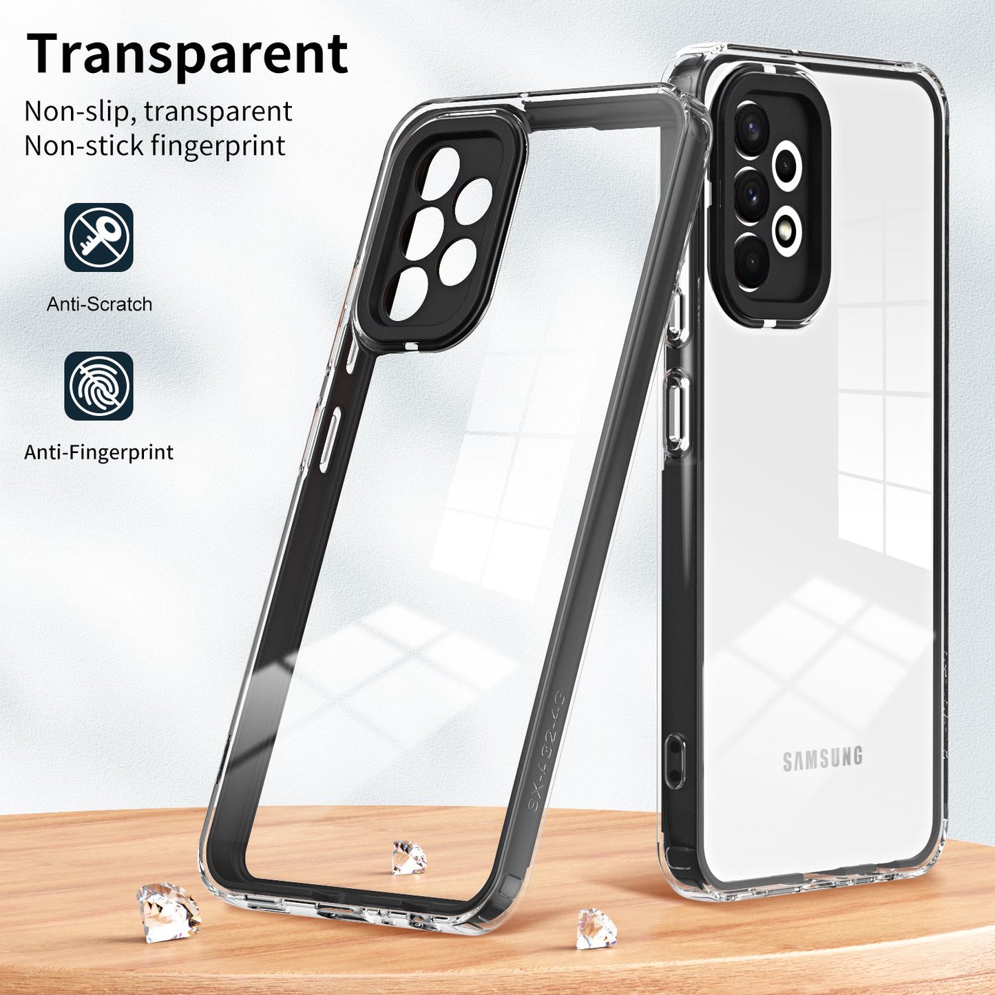 For Samsung Galaxy A52 4G / A52 5G / A52s 5G 3-in-1 Design Clear TPU + PC Phone Drop-proof Case Anti-scratch Back Cover