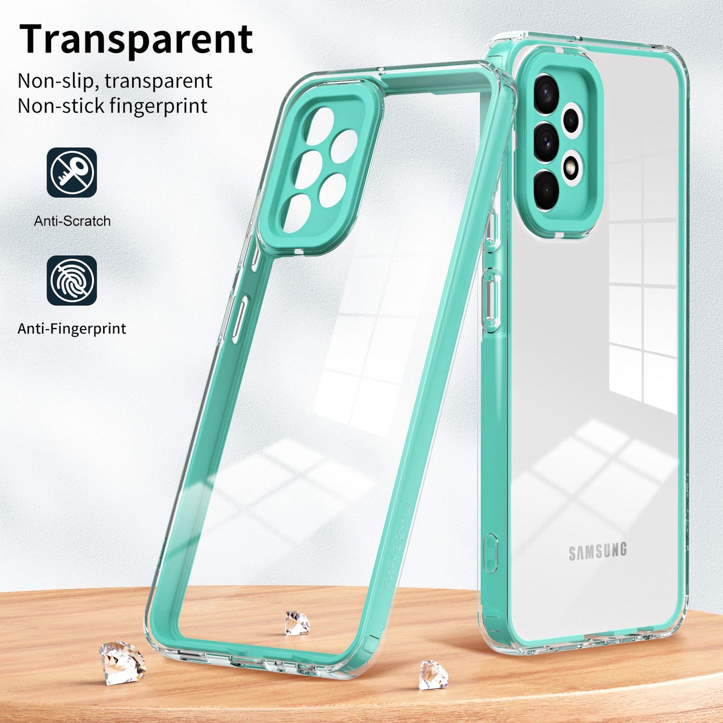 For Samsung Galaxy A52 4G / A52 5G / A52s 5G 3-in-1 Design Clear TPU + PC Phone Drop-proof Case Anti-scratch Back Cover