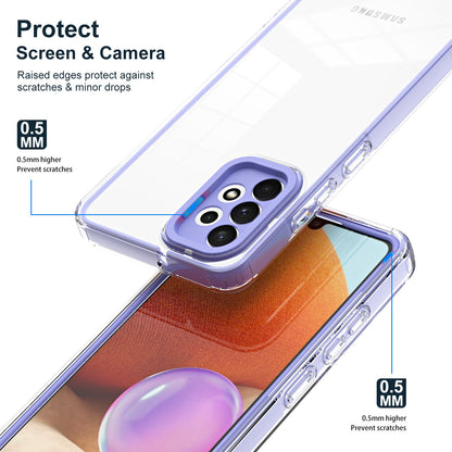 For Samsung Galaxy A52 4G / A52 5G / A52s 5G 3-in-1 Design Clear TPU + PC Phone Drop-proof Case Anti-scratch Back Cover