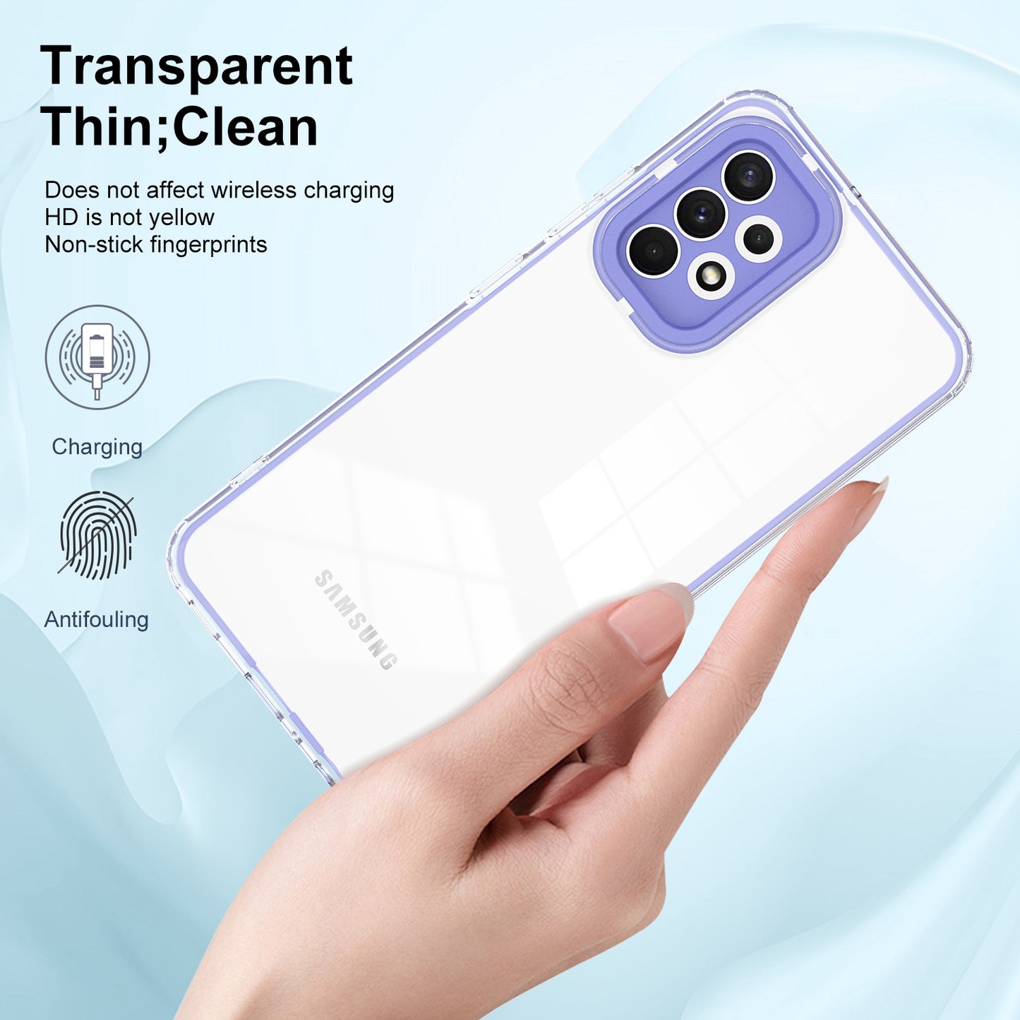 For Samsung Galaxy A52 4G / A52 5G / A52s 5G 3-in-1 Design Clear TPU + PC Phone Drop-proof Case Anti-scratch Back Cover